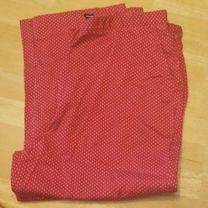 Red/white Polka Dot Capris, Size 12